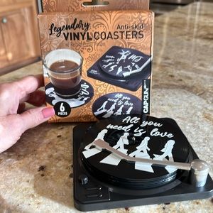 Legendary Record shaped coasters